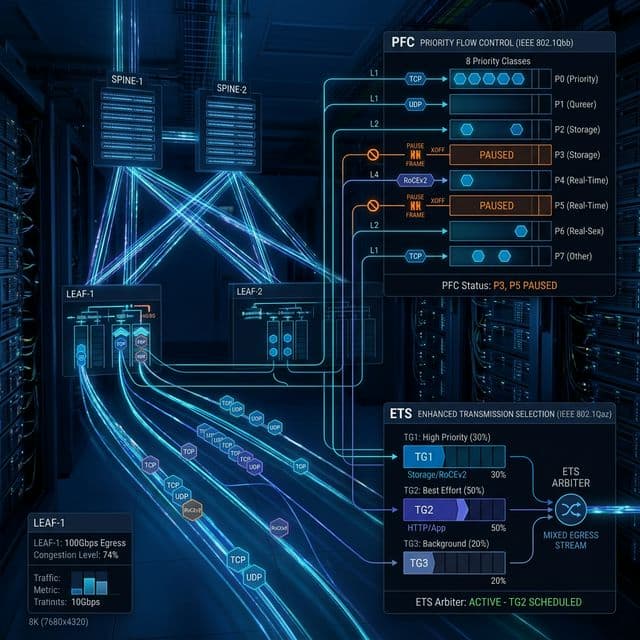 PFC and ETS Protocol Logic Visualization